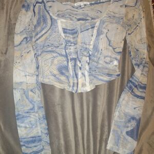 Freebie! Artistar Sheer Marble Pattern Top